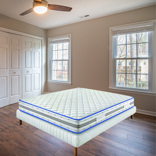 URANO MEMORY - Firm spring mattress with memory foam for improved comfort, 24 cm high
